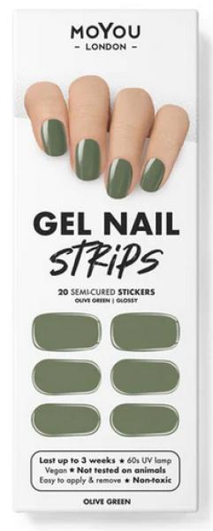 Produktbild MoYou London Gel Nail Strips Olive Green (Nagellacktrockner, Olive Green)