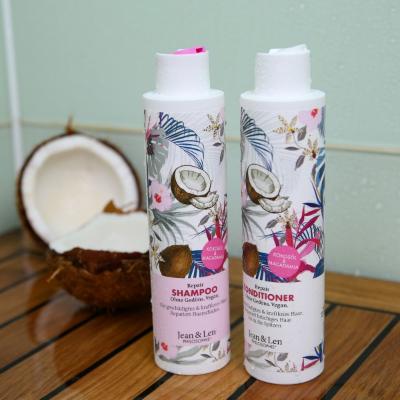 Produktbild Jean & Len Repair Shampoo Kokosöl und Macadamia (300 ml, Flüssiges Shampoo)