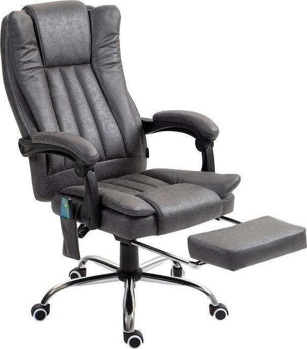 Immagine prodotto Swisshandel24 Sedia da ufficio con funzione massaggio e calore, ergonomica, 6 punti di massaggio, poggiapiedi