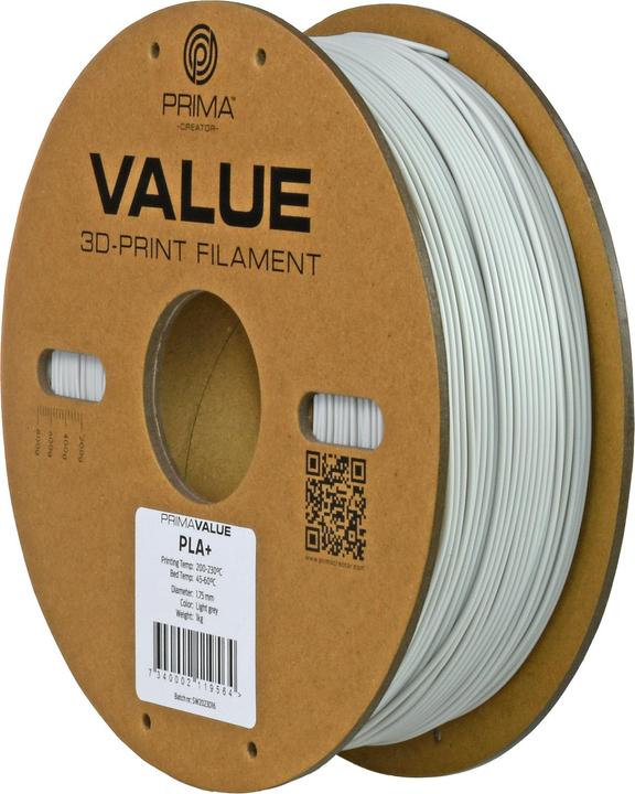 Image du produit Prima Creator PrimaValue PLA+ (PLA, 1.75 mm, 1320 g, Gris)