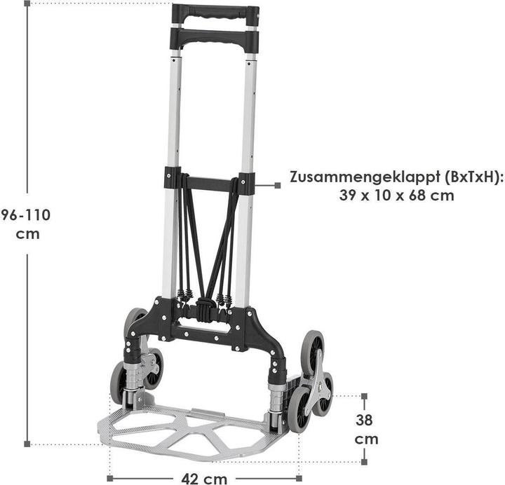 Produktbild Juskys Klappbare Treppensackkarre (80 kg)