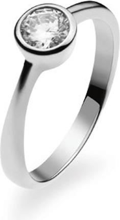 Produktbild Natsumi Schmuck Ring Solitaire Weissgold 18K/750 mit Zirkonia (57, 750/18 K Gold)