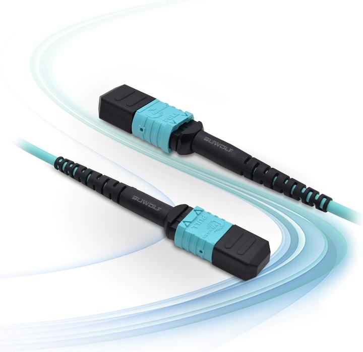 Actual product image Suwolf MPO zu MPO LWL Patchkabel (12 Fasern, Typ-B) (1 m)
