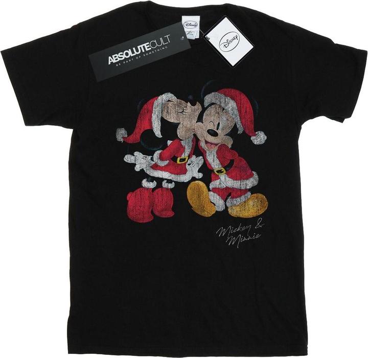 Disney Mickey And Minnie Christmas Kiss TShirt (3XL)