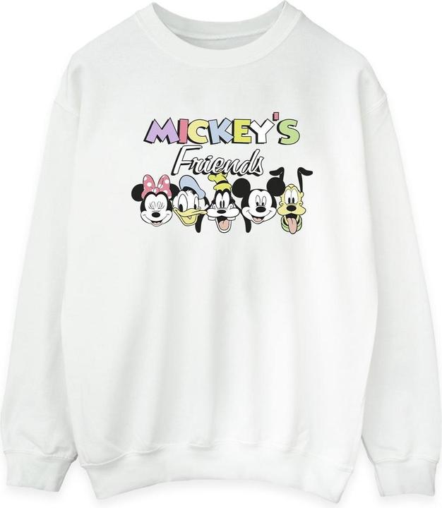 Actual product image Disney Womens/Ladies Mickey Mouse And Friends Faces Sweatshirt (XL)