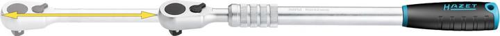Produktbild HAZET HiPer Feinzahn-Umschaltknarre ∙ ausziehbar 916HPLG ∙ Vierkant 12,5 mm (1/2 Zoll) ∙ 614 mm (1/2")