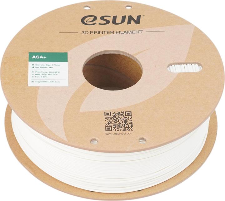 Actual product image eSUN ASA+ 1,75mm WARM WHITE 1kg (ASA, 1.75 mm, 1000 g, White)