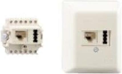 Actual product image Ze-Kom ZE 10x combi-socket UAE1x8(6)/TAE1x6F+N AP pure white, 10er VPE