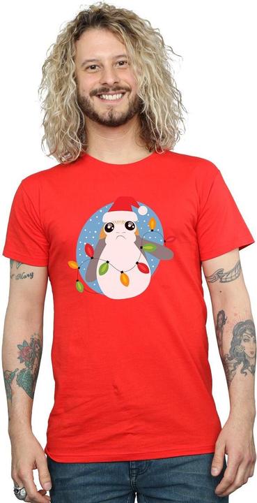 Produktbild Star Wars The Last Jedi Porg Christmas Lights TShirt (S)