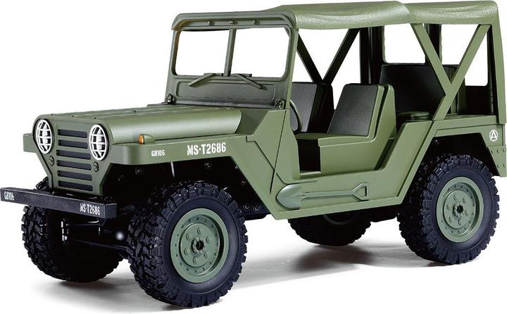 Immagine prodotto Amewi RC AMX U.S. Military Off-Road Vehicle RTR 4WD 1:14 verde militare (RTR pronto all'uso)