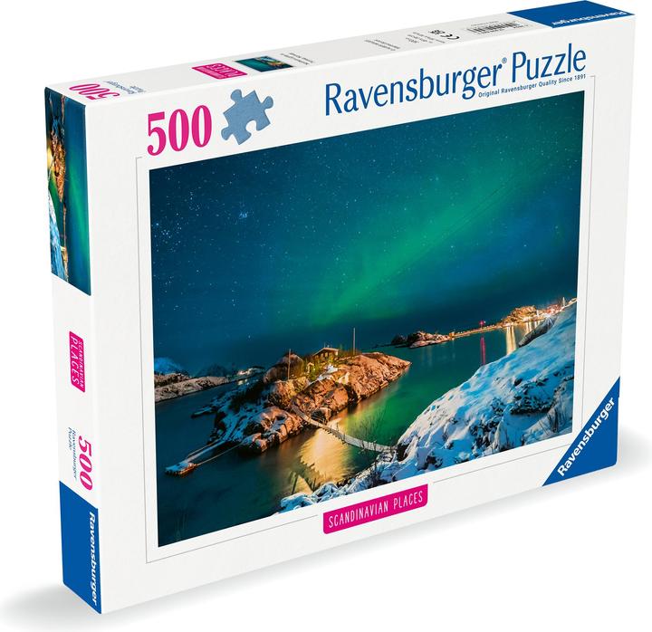 Immagine prodotto Ravensburger Luoghi scandinavi - Aurora boreale a Tromsø, Norvegia (500 pezzi)
