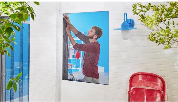 Actual product image tesa 3x STANDARD insect screen for windows, with Velcro tape, without drilling (110 x 130 cm)