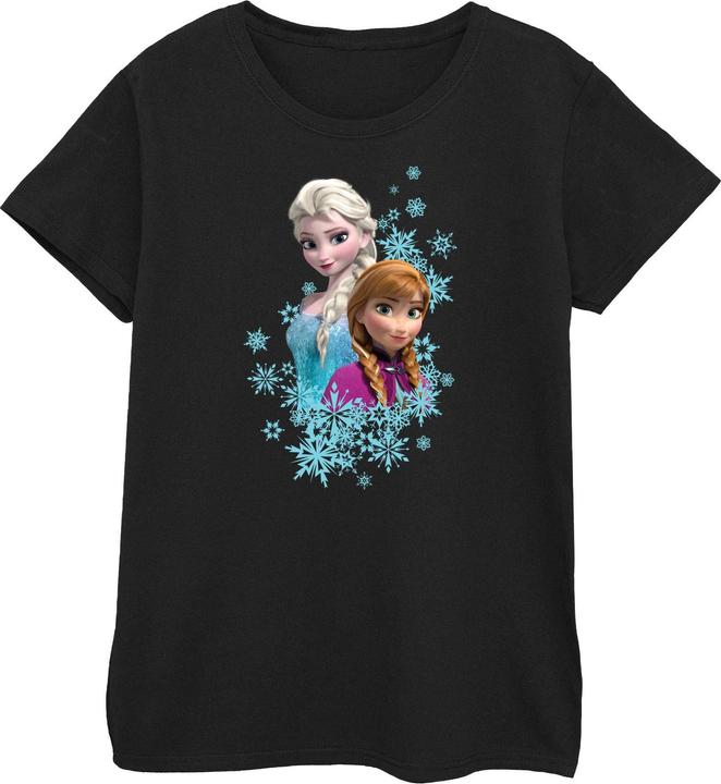 Actual product image Disney Womens/Ladies Frozen Elsa And Anna Sisters Cotton T-Shirt (XL)