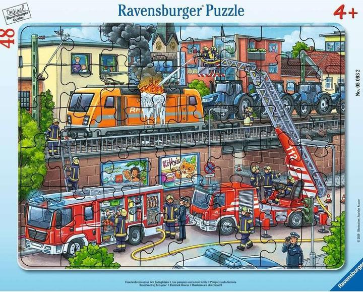 Produktbild Ravensburger Feuerwehreinsatz an den Bahngleisen (48 Teile)