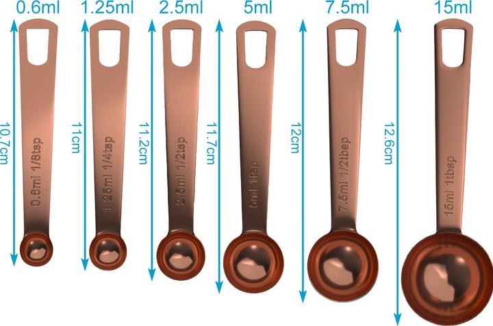 Actual product image Intirilife 6-piece measuring spoon set