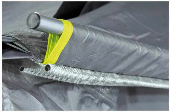 Actual product image High Peak Bus tent Trento 2.0 lightgrey-darkgrey-lime (Dome tent, 9.10 kg, 2 persons)