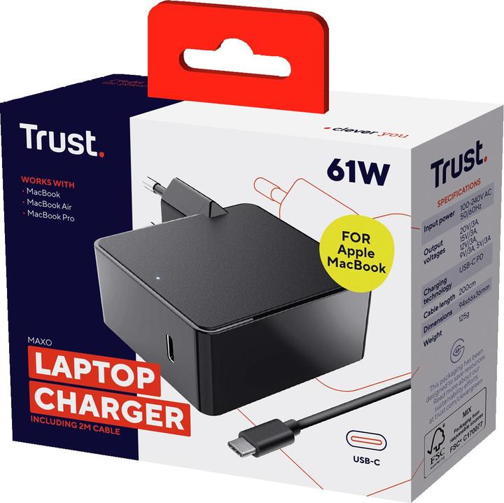 Produktbild Trust MacBook Maxo 61 W USB-C-Ladegerät (61 W)