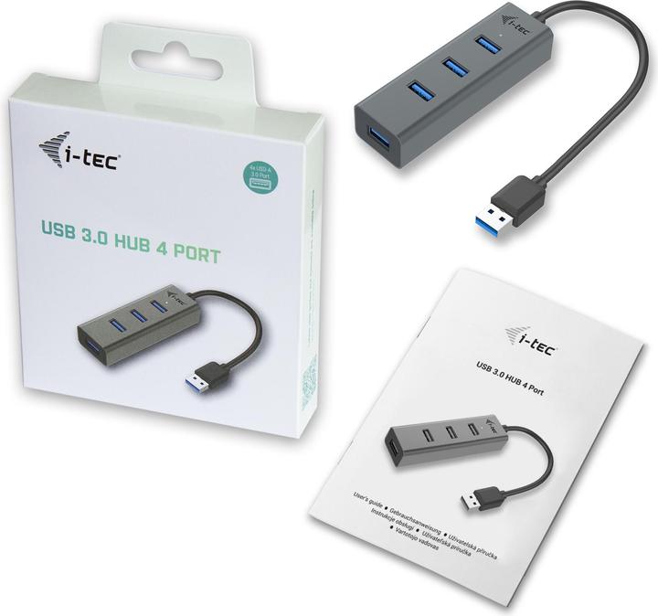 Actual product image i-tec U3HUBMETAL403 (USB-A, 4 Ports)