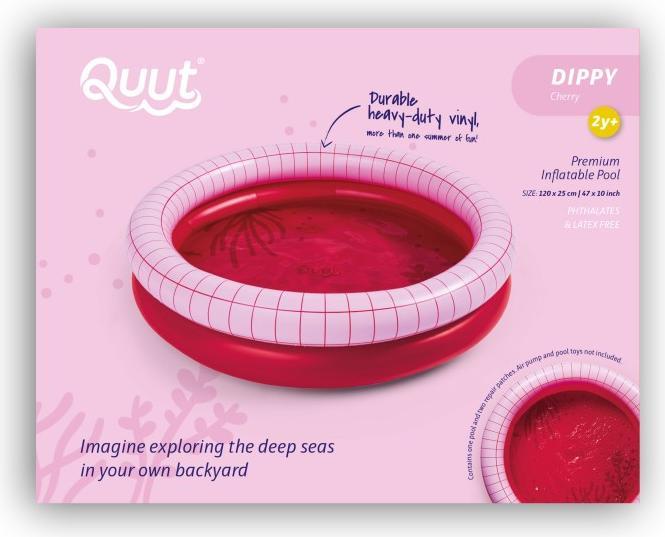 Actual product image Quut Paddling pool Dippy? Cherry Ø 120 cm, width