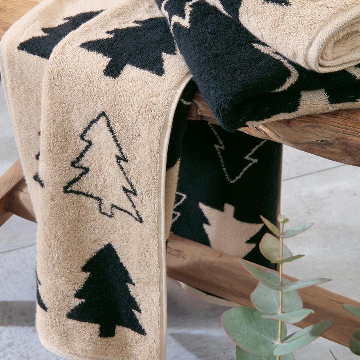 Produktbild Cawö Handtücher Christmas Edition Sterne natur schwarz (50 x 100 cm)