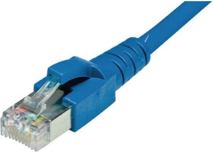 Actual product image Dätwyler IT Infra patch cable Cat 6A, S/FTP, 0.5 m, blue (S/FTP, CAT6a, 0.50 m)