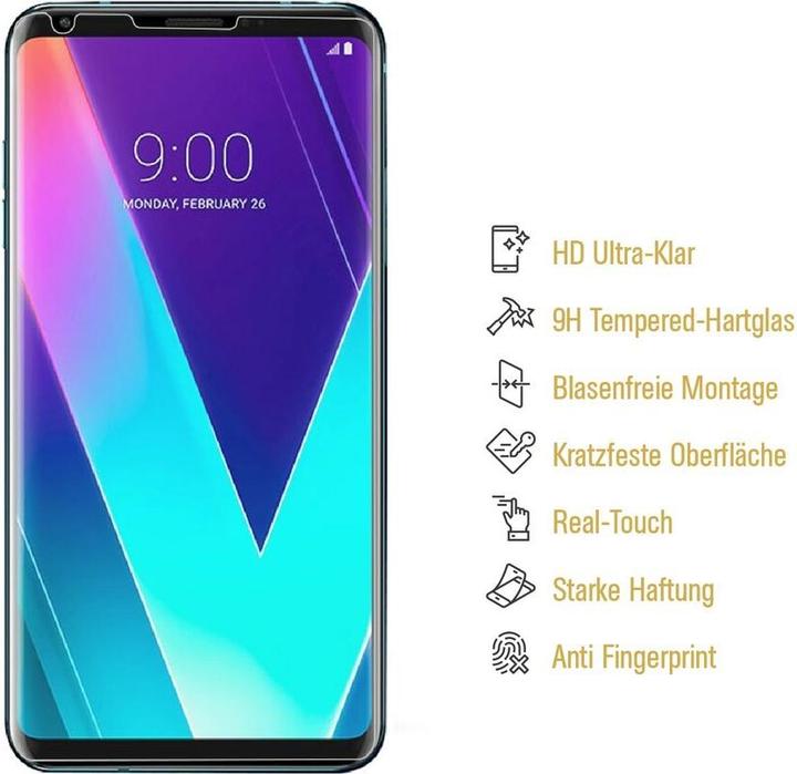 Produktbild Protectorking 1x echtes Tempered 9H Panzerhartglas 3D KLAR (1 Stück, LG V30)