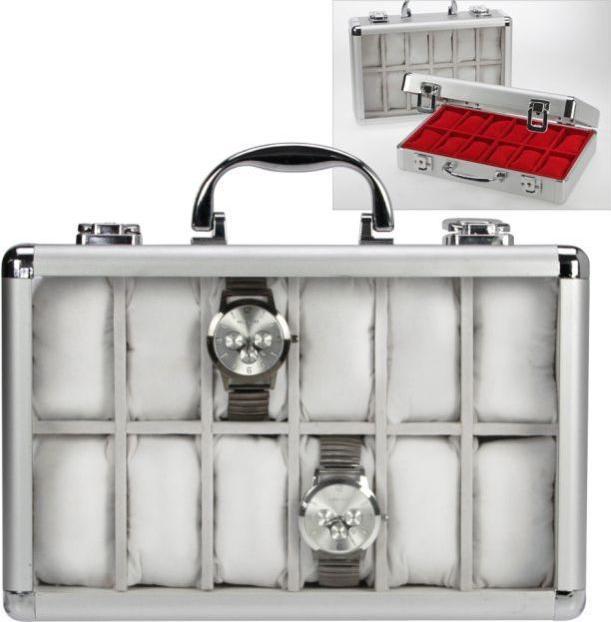 Image du produit Schwäbische Albumfabrik Coffret montre aluminium velours blanc