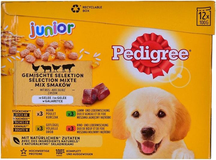 Produktbild Pedigree 12Er Multipack Junior (Junior, 12 Stk., 1200 g)