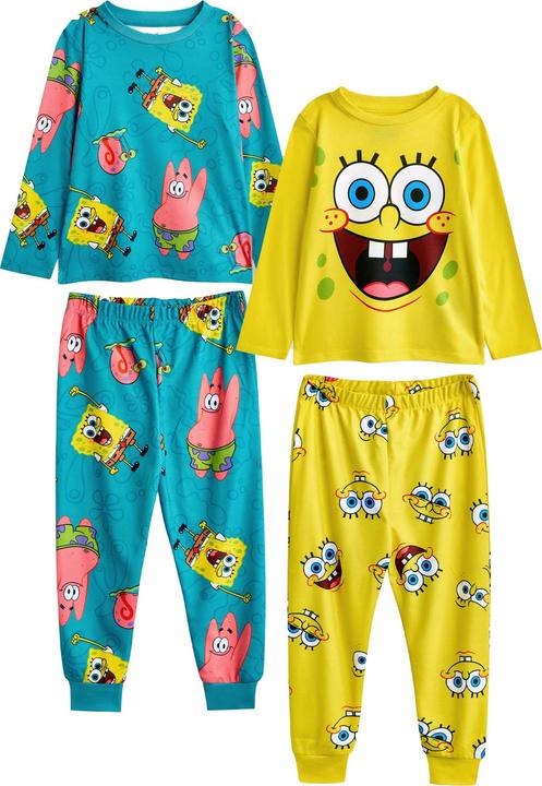Spongebob Squarepants Schlafanzug mit langer Hose Rundum bedruckt (2erPack)