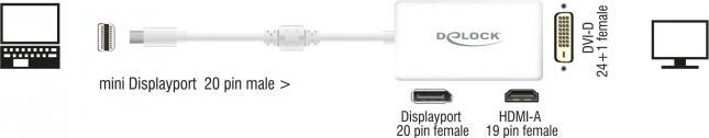 Immagine prodotto Delock Mini DP zu (DP, DVI, HDMI, 10 cm)