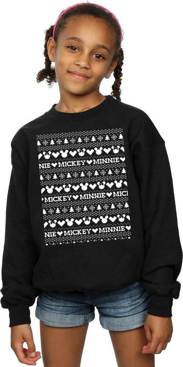 Image du produit Disney - Sweat MICKEY AND MINNIE CHRISTMAS FAIR ISLE - Fille (128)