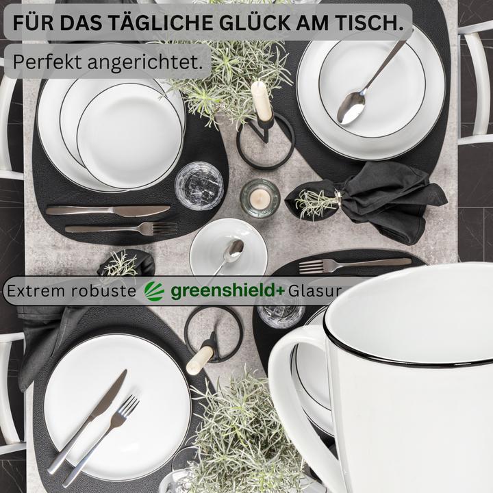 Actual product image Sänger Coffee mug set Marlo Black Rim (350 ml, 6 x)