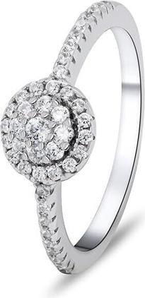 Brilio Silver - Beautiful silver ring with zircons RI029W - Circuit: 56 mm (56)