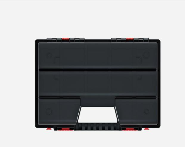 Produktbild Prosperplast Doppelter Sortimentskasten Kleinteilemagazin Sortimentsbox mit Trennwänden Kunststoff 39 x 29 x 13 c