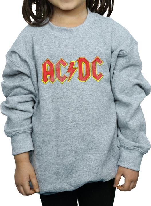 Actual product image AC/DC Girls Distressed Red Logo Sweatshirt (140, 146)