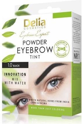 Delia Cosmetics Delia - Henné per sopracciglia in polvere 1.0ack 4g (Nero)