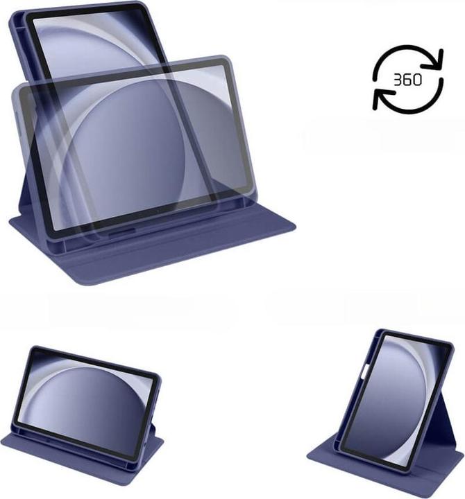 Image du produit Cover-Discount Galaxy Tab A9+ - Étui 360 degrés bleu foncé (Galaxy Tab A9+)