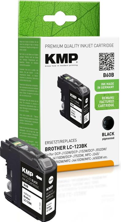 Actual product image KMP Tinte replaces LC123BK (FC)