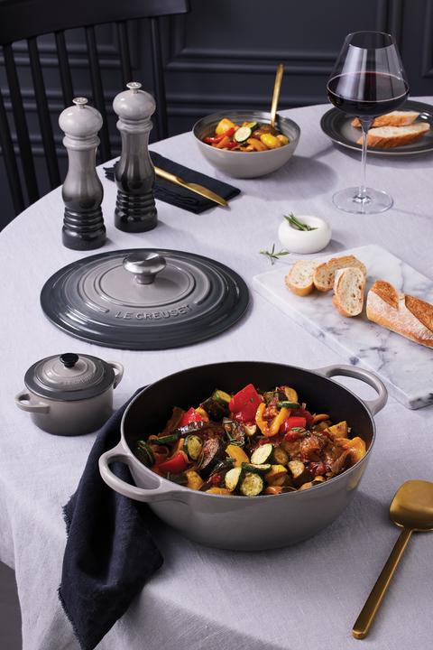 Actual product image Le Creuset Cocotte LA MARMITE SIGNATURE gris foncé (Casserole + Stewpot, Cast iron, Enamel)