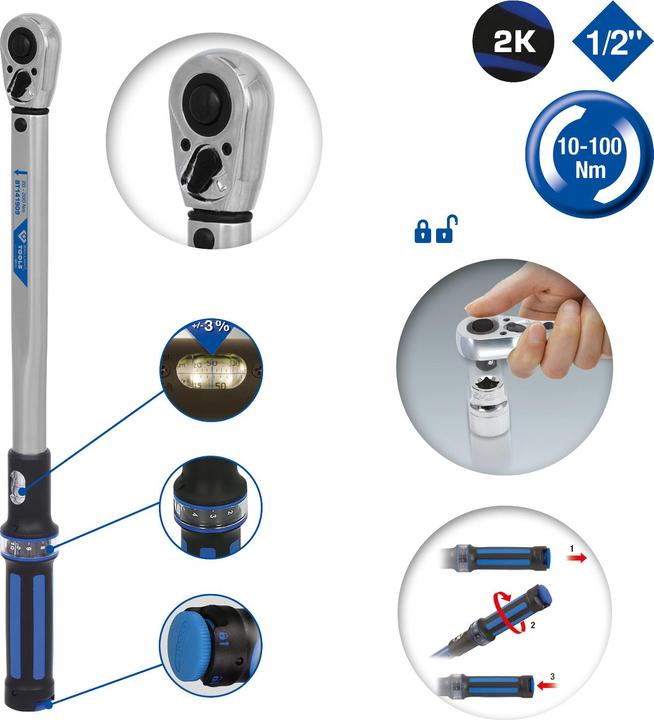 Actual product image Brilliant Tools BT141908 (1/2", 10 Nm, 100 Nm)