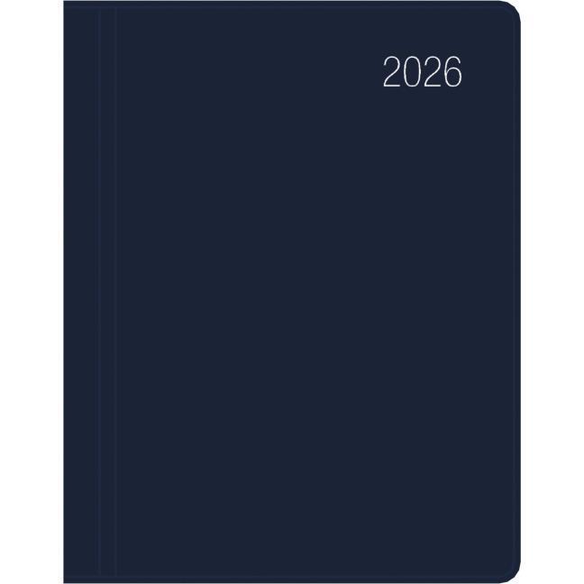 Actual product image Taschenkalender blau 2026 - Büro-Kalender 8,3x10,7 - 1W/2S - flexibler Kunststoffeinband - (German)