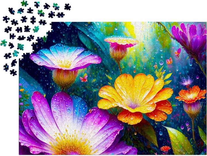 Immagine prodotto Enjoy Puzzle Puzzle 1000 pezzi - Flowers in the Rain (1000 pezzi)