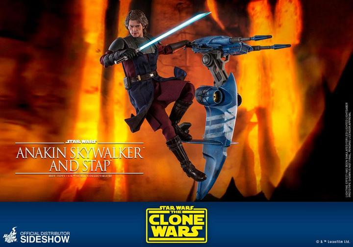 Actual product image Hot Toys Star Wars - The Clone Wars "Anakin Skywalker & STAP" 1/6 Scale Figure