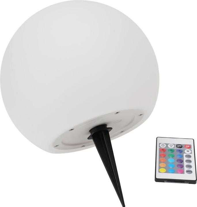 Produktbild Casativo LED-Leuchtkugel mit Fernbedienung, solarbetrieben, RGBW, 60 Lu, IP67, 20 cm (60 lm, IP67)