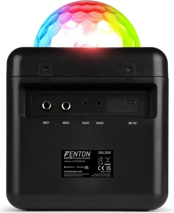 Immagine prodotto Fenton Altoparlante KAR15B con 2 microfoni (1x 15 W)