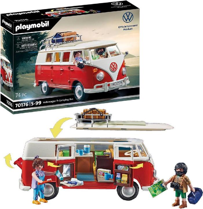 Actual product image Playmobil Volkswagen T1 Camping Bus (70176, Playmobil Volkswagen)