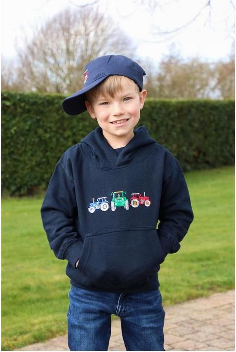 Immagine prodotto British Country Collection Three Tractors Felpa con Cappuccio Bambini (128)