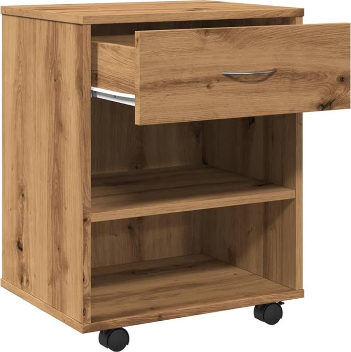 Actual product image VidaXL Rollcontainer Rollschrank Bürocontainer Büroschrank Schrank Artisan-Eiche (46 x 36 x 59 cm)