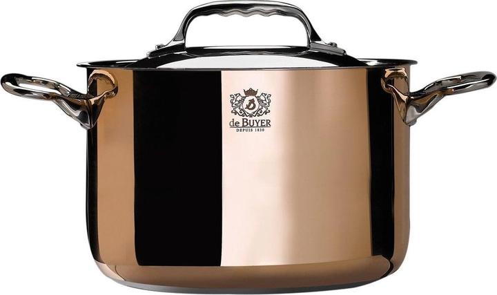 Productafbeelding de Buyer Prima Matera Kookpot Inductie, met Deksel (24 cm, Steelpan, Koper, Roestvrij staal)