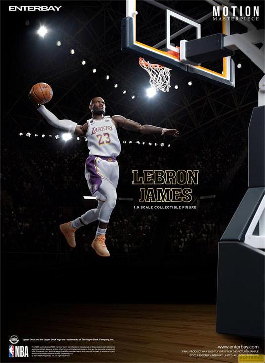 Actual product image Enterbay NBA Collection figurine Motion Masterpiece 1/9 LeBron James (LA Lakers) 23 cm